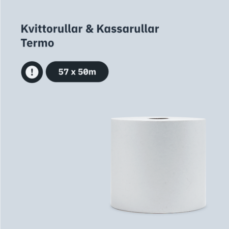 Kvittorullar och kassarullar 57 x 50 termo