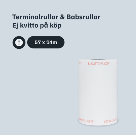 Terminalrullar och Babsrullar. Ej kvitto på köp. 57x14.