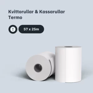 Kvittorullar och kassarullar 57 x 25 termo