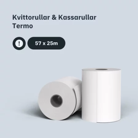 Kvittorullar och kassarullar 57 x 25 termo