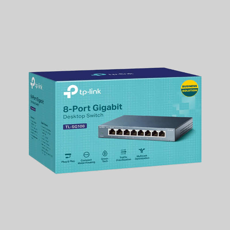 TP-LINK TL-SG105 — 8-Port 10/100/1000Mbps Gigabit Switch