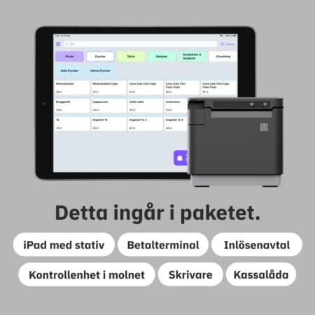 Yabie Express Kassasystem paket innehåll