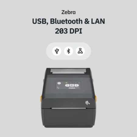 ZEBRA ZD421D USB, Bluetooth & LAN 203 DPI etikettskrivare