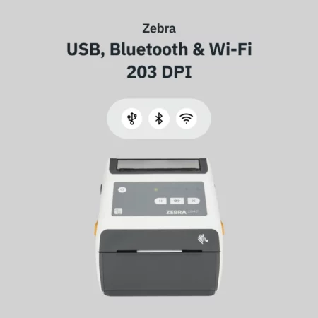 Zebra ZD421d Healthcare - Sjukvård - 203dpi - USB - Bluetooth - Wi-Fi